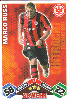 Marco Russ Eintracht Frankfurt 2010/11 Topps MA Bundesliga #42